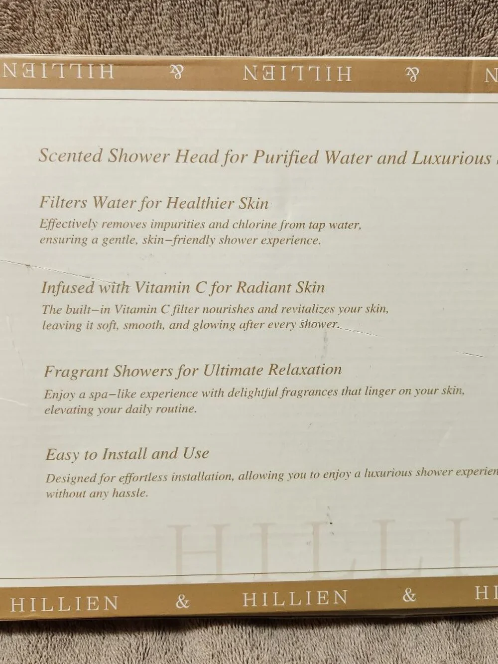 HILLIEN Lavender Scented Shower Head Water Purifying - NEW NIB